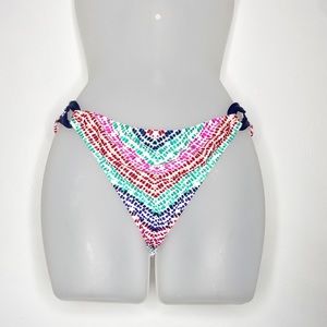 Athleta rainbow print gradient swim bikini bottoms